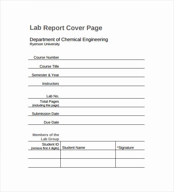 Lab Report Template Word Best Of Sample Report Cover Page 11 Documents In Pdf