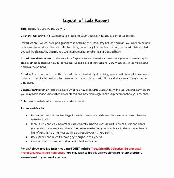 Lab Report Template Word Elegant 29 Lab Report Templates Pdf Google Docs Word Apple