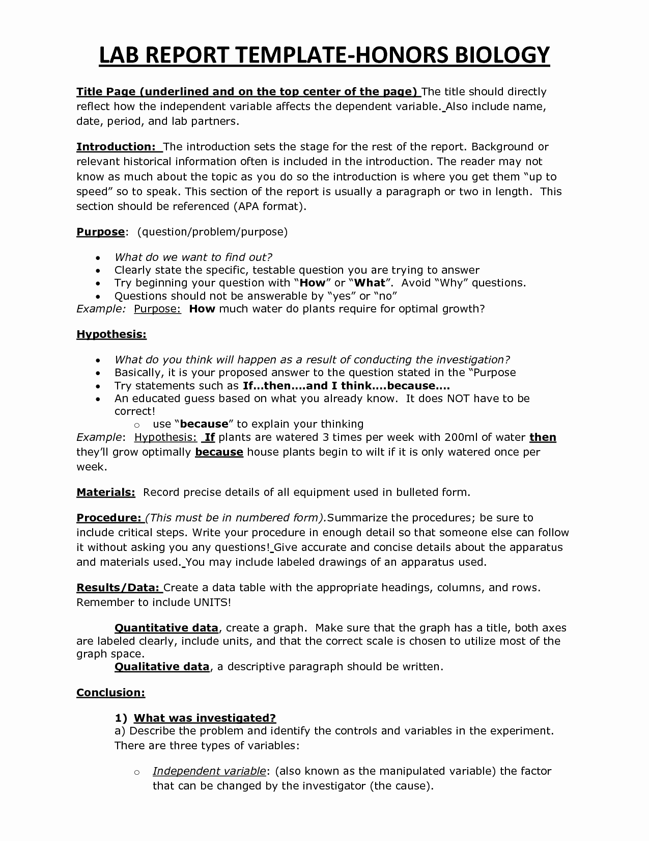Lab Report Template Word Unique Lab Report Template