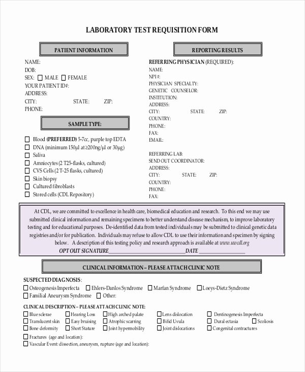 Lab Requisition form Template Awesome 20 Of Thyroid Lab Requisition form Labcorp Template