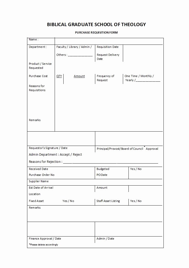 Lab Requisition form Template Awesome 50 Professional Requisition forms [purchase Materials Lab]