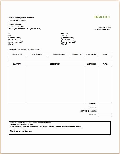 Landscaping Invoice Template Free Best Of Landscaping Invoice Template Word the Reason why Everyone
