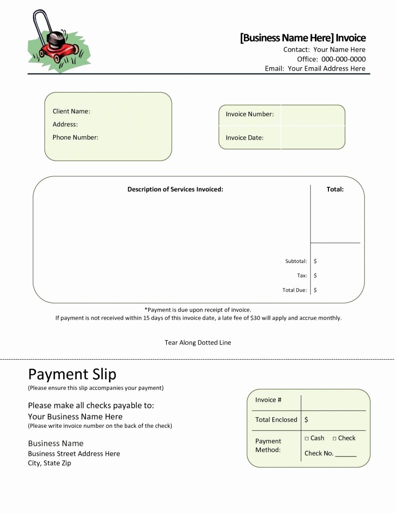 Landscaping Invoice Template Free Lovely Invoice Template Landscaping Design Invoice Template
