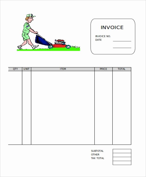 Lawn Care Invoice Template Inspirational Lawn Care Invoice Template Eliminate Your Fears and Doubts