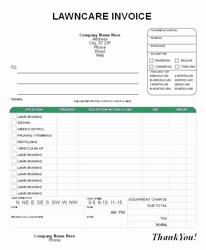 Lawn Care Invoice Template Lovely Lawn Service Invoice Template why is Everyone Talking Ah