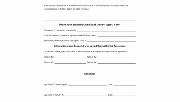 Lease Termination Agreement Template Awesome Sample Lease Termination Agreement 8 Free Documents In