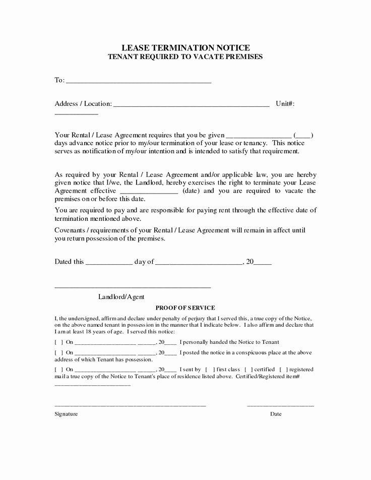 Lease Termination Agreement Template Free New Rental Agreement Termination Letter Sample Lease From
