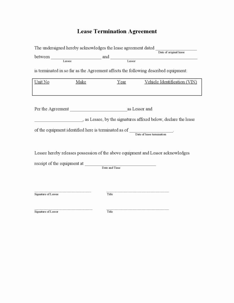 Lease Termination Agreement Template Unique 9 Ficial Termination Letter Templates Free Samples