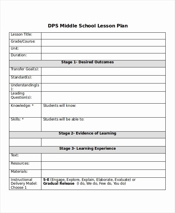 Lesson Plan Template Doc Beautiful Lesson Plan format High School Science