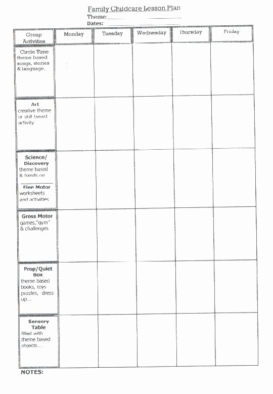 Lesson Plan Template for toddlers Inspirational Lesson Plan Template
