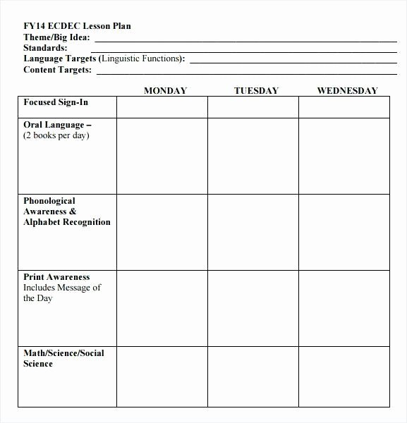 Lesson Plan Templates Preschool Lovely Monthly Lesson Plan Template Free – Lesson Plan Template
