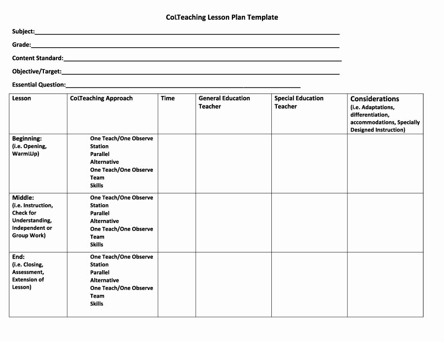 Lesson Plans Template for toddlers Beautiful 44 Free Lesson Plan Templates [ Mon Core Preschool