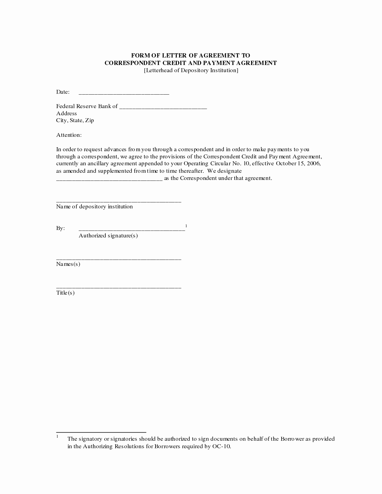 Letter Of Agreement Template New Agreement Letter Free Printable Documents