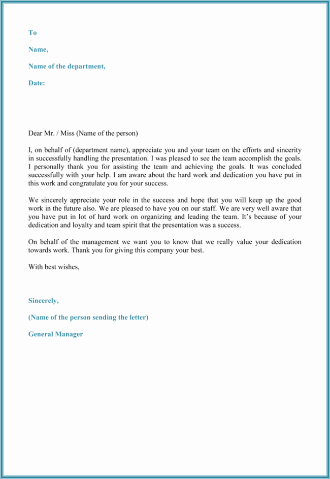 Letter Of Appreciation Template Lovely 15 Best Appreciation Letter Samples and Email Examples