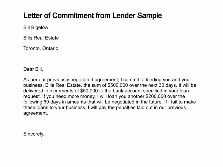 Letter Of Commitment Template Luxury Letter Of Mitment