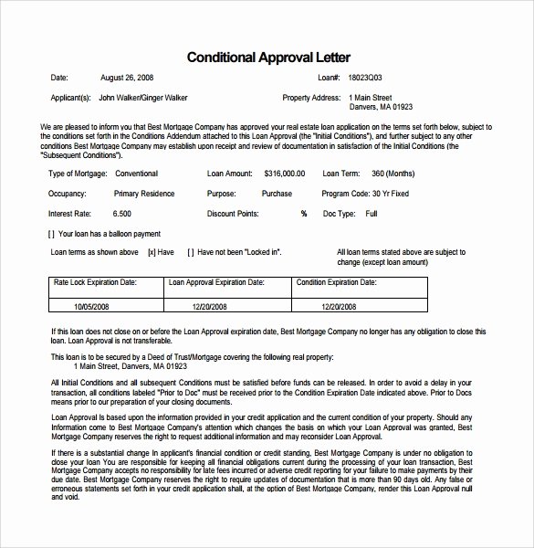 Letter Of Commitment Template New Sample Mortgage Mitment Letter 6 Free Documents In