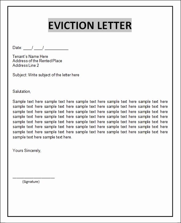 Letter Of Eviction Template Awesome 43 Eviction Notice Templates – Pdf Doc Apple Pages