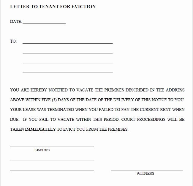 Letter Of Eviction Template Awesome How to Write An Eviction Letter Template