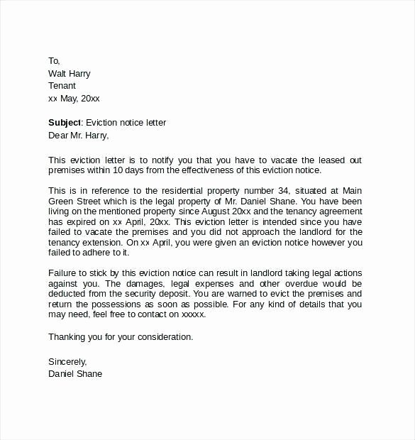 Letter Of Eviction Template Lovely Eviction Letter Template Uk Picture – Notice Templates 104