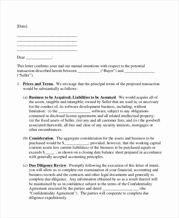 Letter Of Intent Template Word Luxury Letter Of Intent 13 Free Word Pdf Documents Download