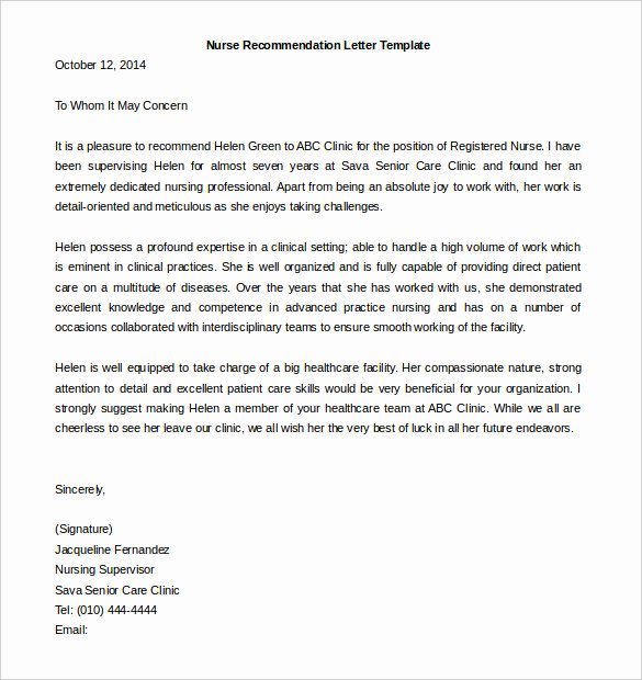 Letter Of Recommendation Template Inspirational 30 Re Mendation Letter Templates Pdf Doc