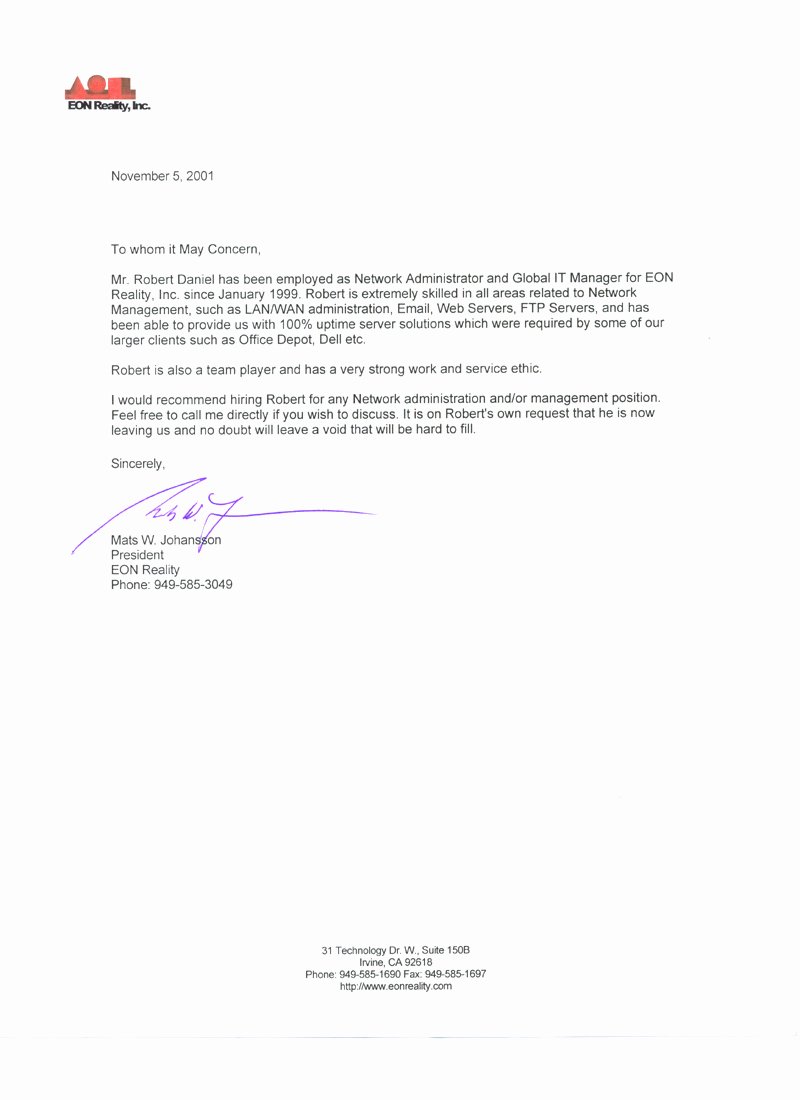 Letter Of Recommendation Templates Best Of [l&amp;r] Reference Letter