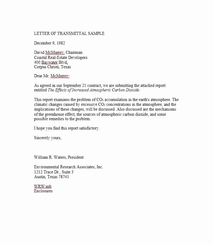 Letter Of Transmittal Template Construction Fresh Letter Of Transmittal 40 Great Examples &amp; Templates