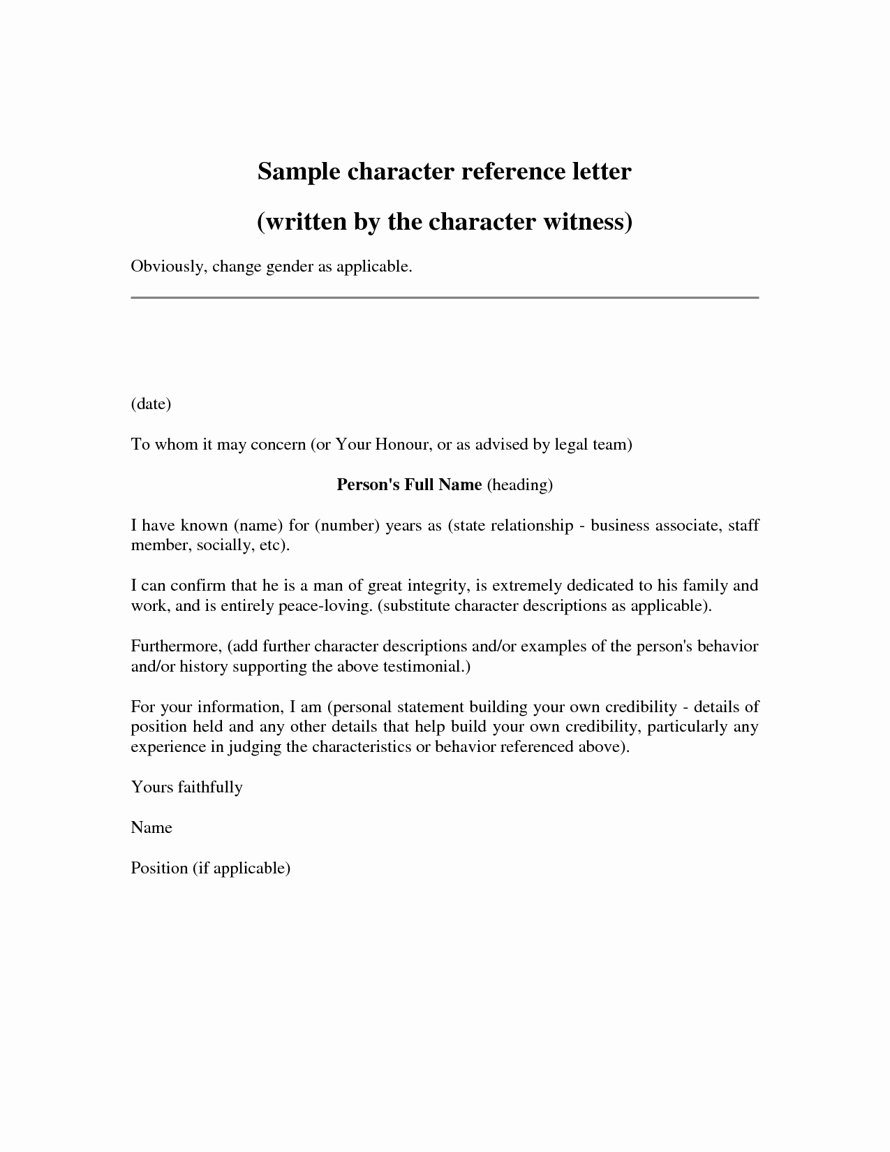 Letter to Court Template Unique Character Letters for Court Templates Google Search