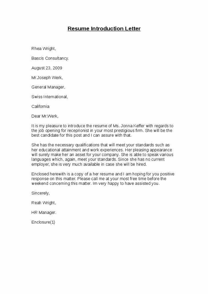 Letters Of Introduction Templates Best Of Letter Introduction for Employment