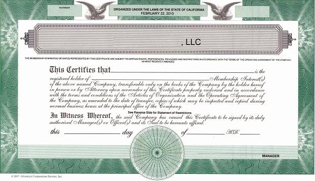 Llc Membership Certificate Template Lovely Should We issue Llc Membership Certificates the High
