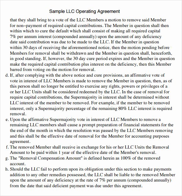 Llc Operating Agreement Template Pdf Beautiful Free 10 Sample Llc Operating Agreement Templates In