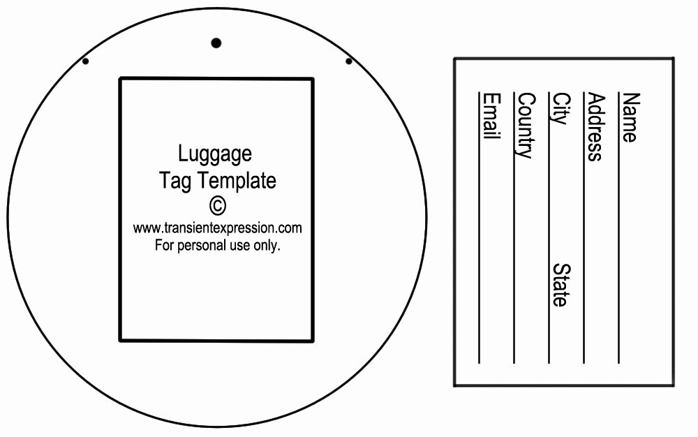 Luggage Tag Template Word Luxury Luggage Tag Template