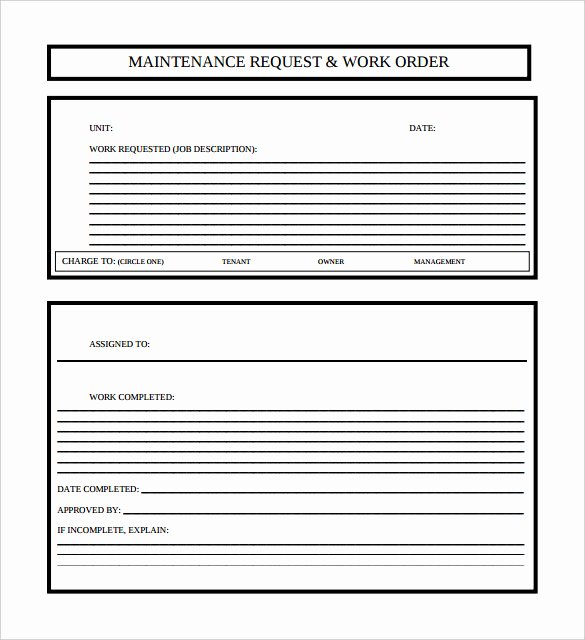 Maintenance Request form Template Inspirational 16 Work order Templates Word Google Docs