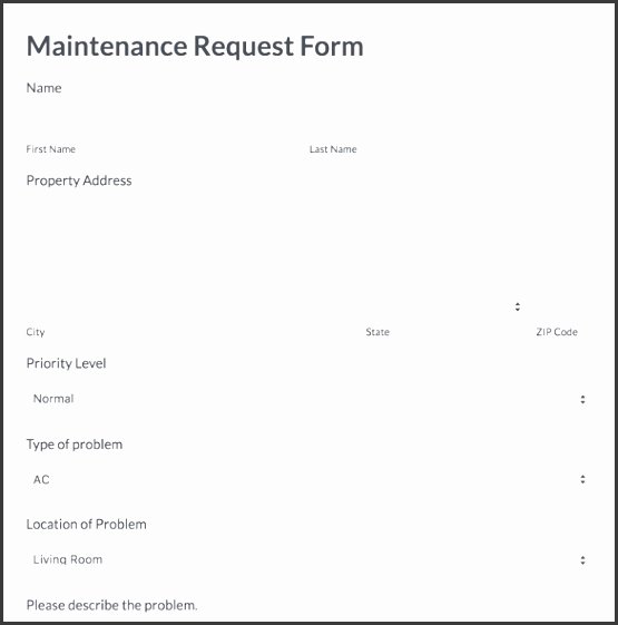 Maintenance Request form Template New 9 Free Maintenance Request form Template