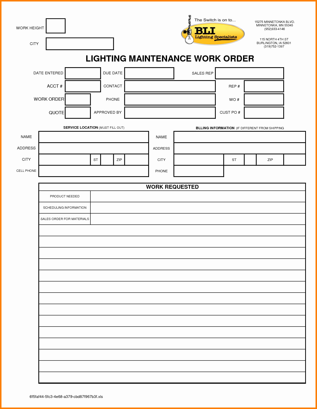Maintenance Work order Template Best Of Work order Template Word