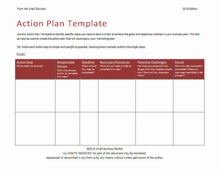 Marketing Action Plan Templates Elegant 58 Free Action Plan Templates &amp; Samples An Easy Way to