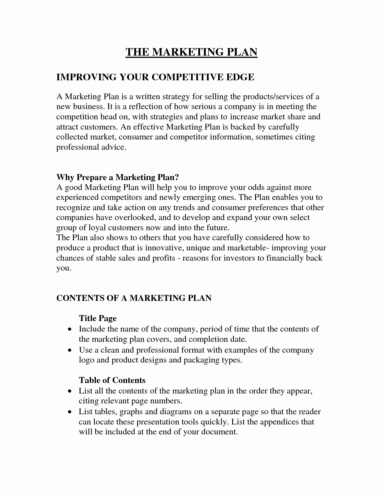 Marketing Plan Outline Template Beautiful Marketing Plan Examples