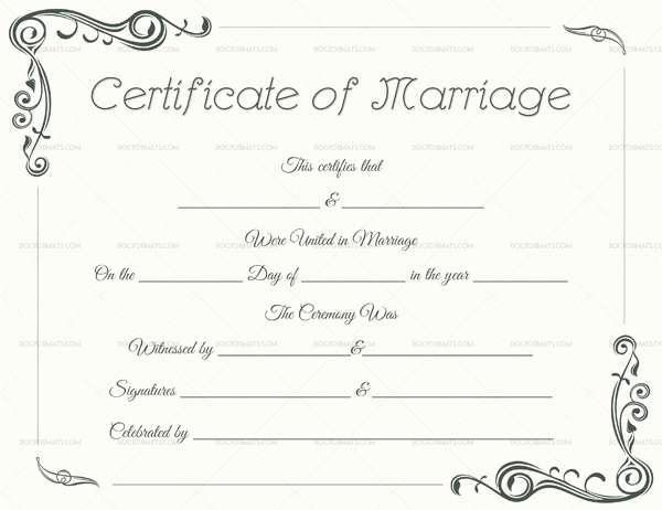 Marriage Certificate Template Microsoft Word Inspirational Marriage Certificate Template Write Your Own Certificate
