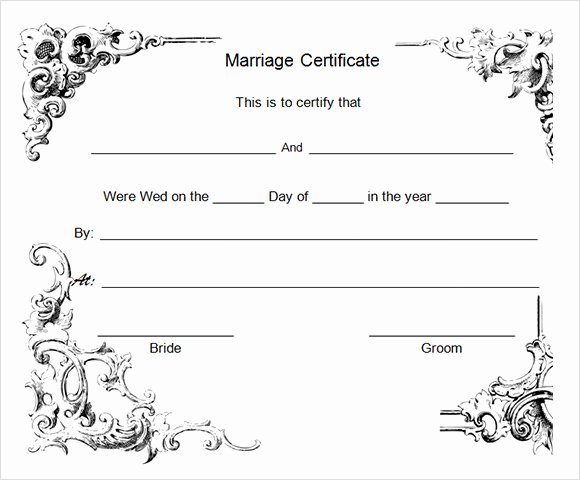 Marriage Certificate Template Microsoft Word Lovely Sample Marriage Certificate Template 18 Documents In