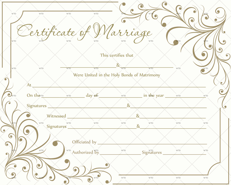 Marriage Certificate Template Microsoft Word Luxury 60 Marriage Certificate Templates for Microsoft Word