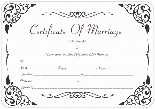 Marriage Certificate Template Microsoft Word Unique Marriage Certificate Template Microsoft Word Free