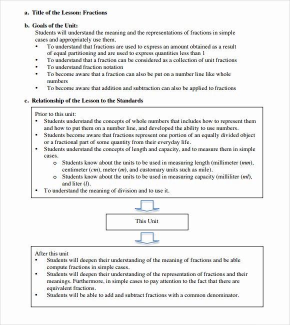 Math Lesson Plan Template Awesome Sample Elementary Lesson Plan Template 8 Free Documents