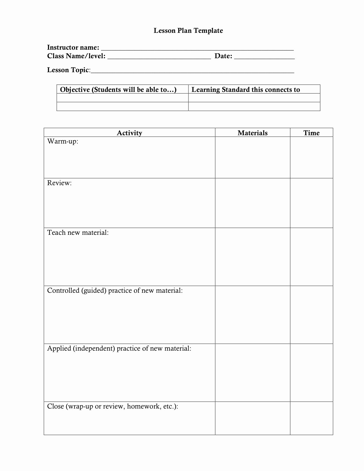 Math Lesson Plan Template New 14 Best Of Meeting and event Planning Worksheet