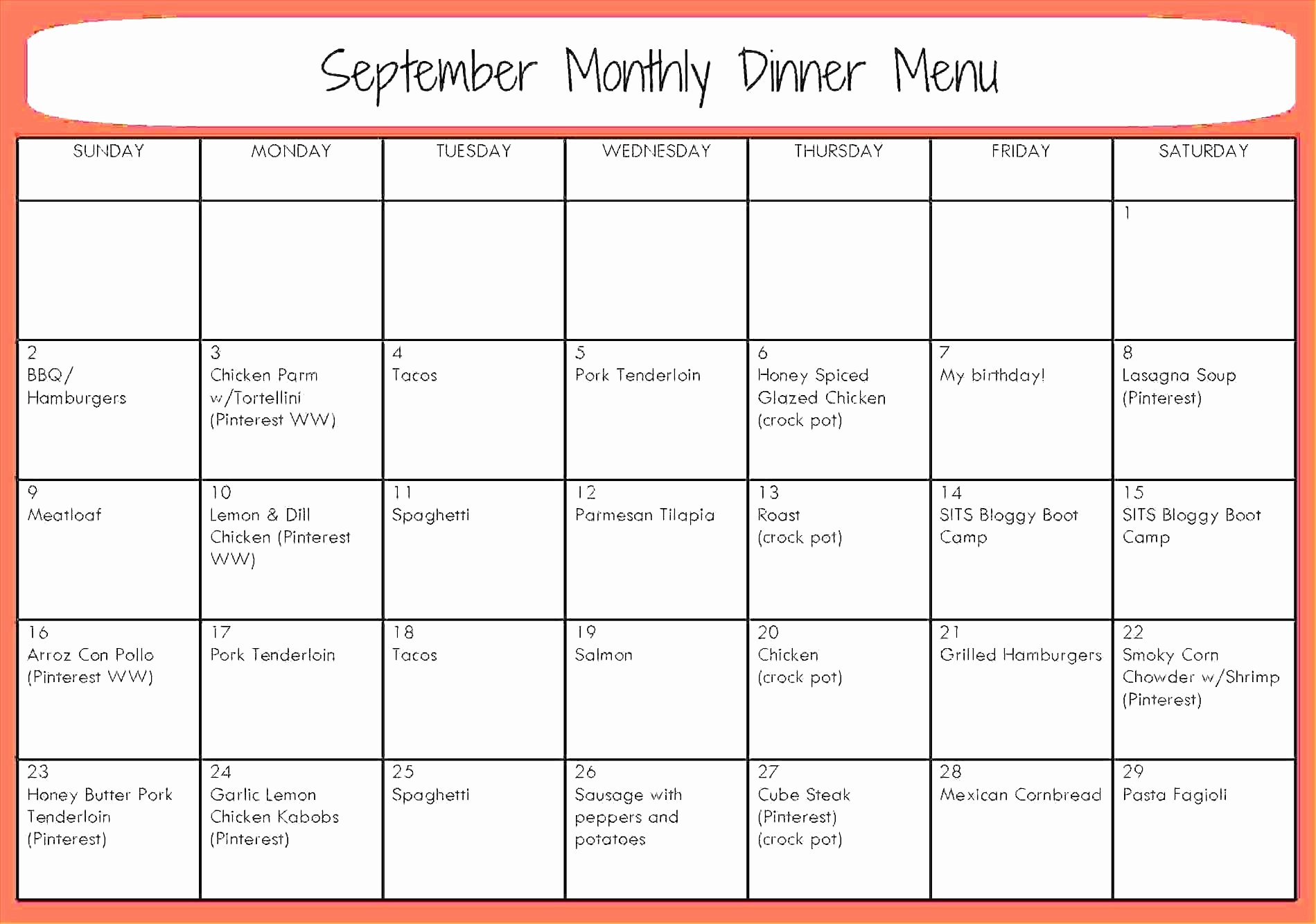 Meal Plan Template Excel Best Of Weekly Menu Template Excel