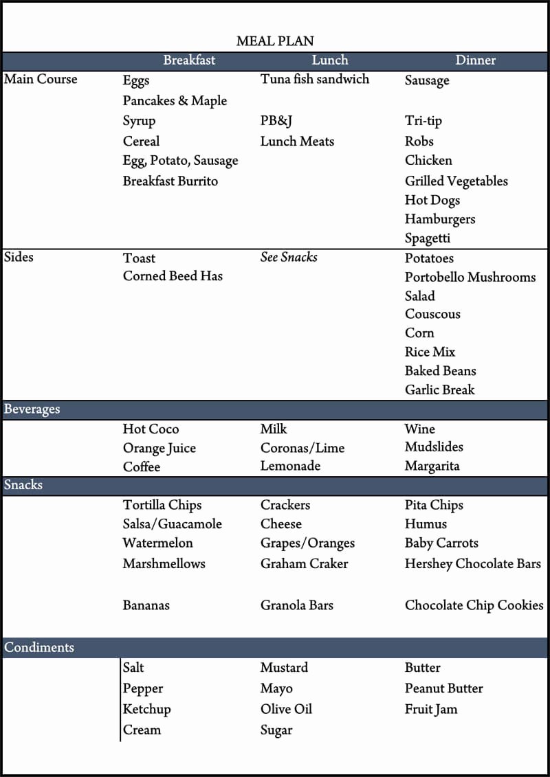 Meal Plan Template Excel Fresh 25 Free Weekly Daily Meal Plan Templates for Excel and Word