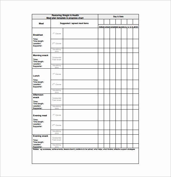 Meal Plan Template Pdf Beautiful 11 Meal Planning Templates Free Sample Example format