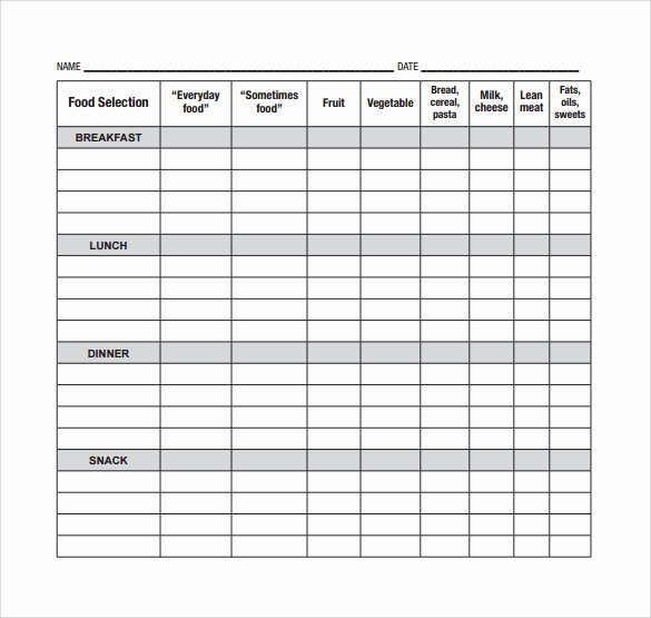 Meal Plan Template Pdf Inspirational Free 17 Meal Planning Templates In Pdf Excel
