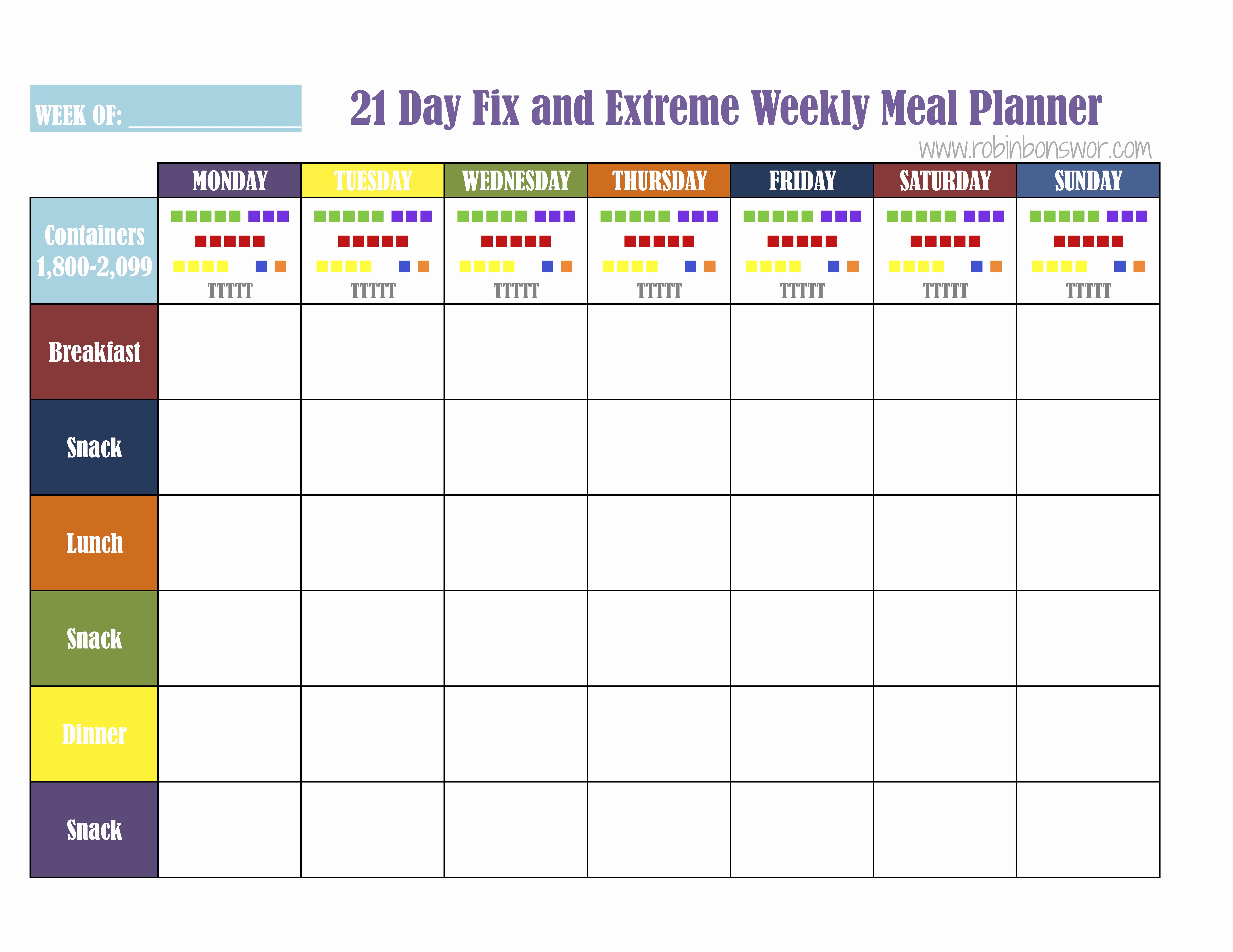 Meal Plan Template Pdf Lovely 21 Day Fix Meal Plan tools