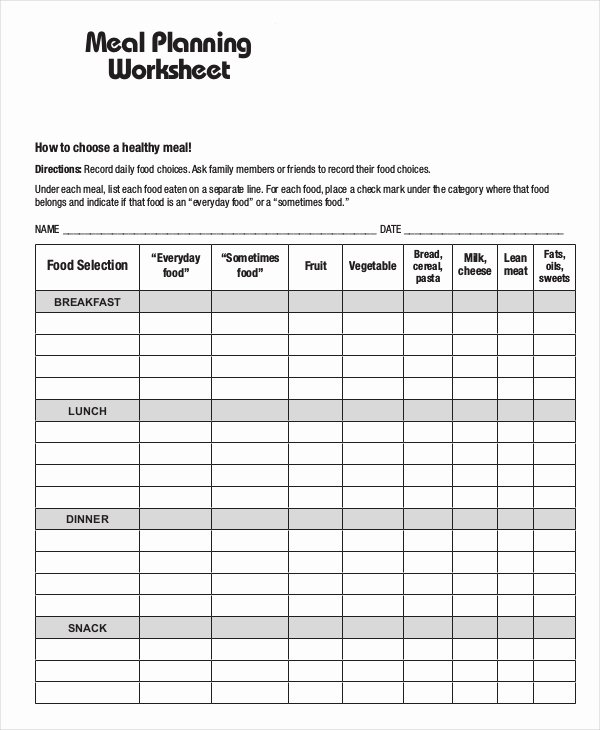 Meal Plan Template Pdf New Meal Plan Template 22 Free Word Pdf Psd Vector