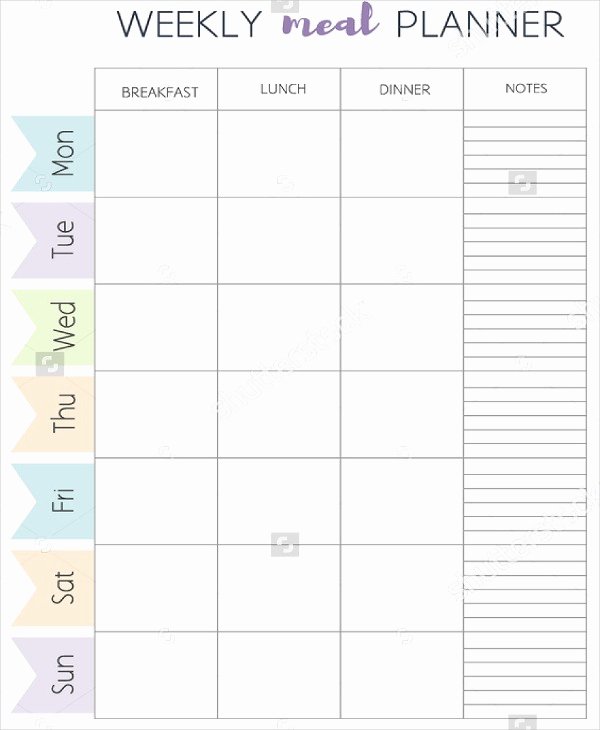 Meal Plan Template Word Awesome Meal Plan Template